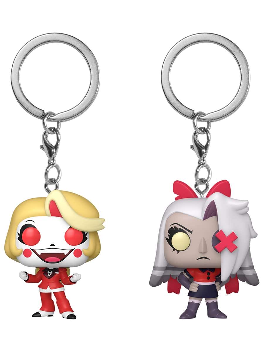 картинка Набор брелоков Funko Pocket POP! Hazbin Hotel Charlie & Vaggie (Exc) 2шт 92005 магазин Одежда+ являющийся официальным дистрибьютором в России 