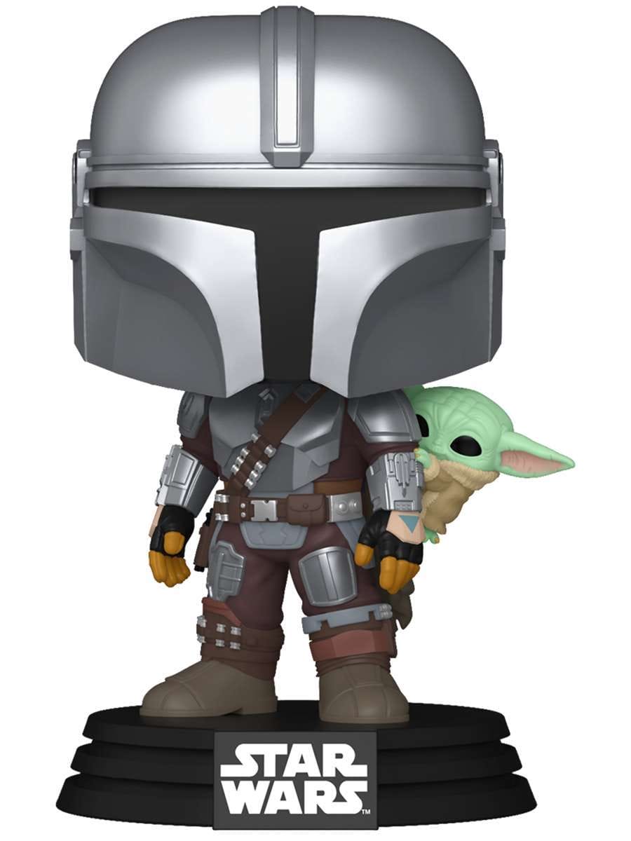 картинка Фигурка Funko POP! Bobble Star Wars M & G Mandalorian w/Grogu (On Back) (818) 90443 магазин Одежда+ являющийся официальным дистрибьютором в России 