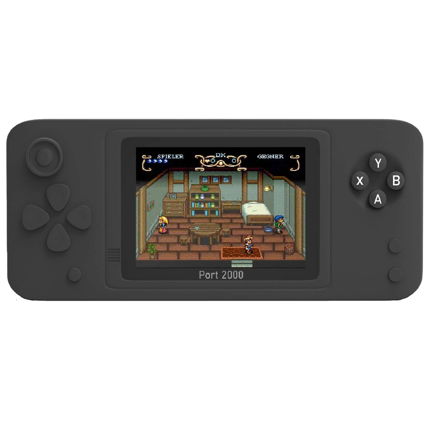 картинка Портативная игровая приставка Retro Genesis Port 2000 (BL-862, 3,5 дюйма экран, 10 эмуляторов, черная, 3000+ игр, сохранения) магазин Одежда+ являющийся официальным дистрибьютором в России 