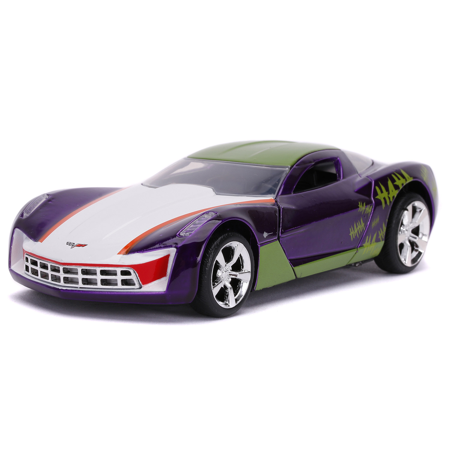 картинка Модель Машинки Hollywood Rides 1:32 2009 Chevrolet Corvette Stingray Concept (Joker) 32096 магазин Одежда+ являющийся официальным дистрибьютором в России 