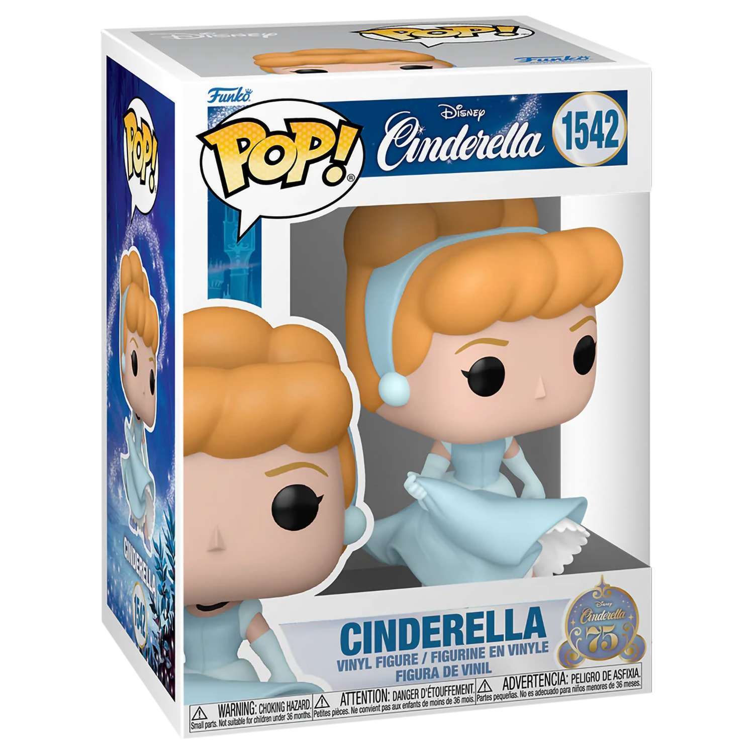 картинка Фигурка Funko POP! Disney Cinderella 75th Cinderella (1542) 83456 магазин Одежда+ являющийся официальным дистрибьютором в России 