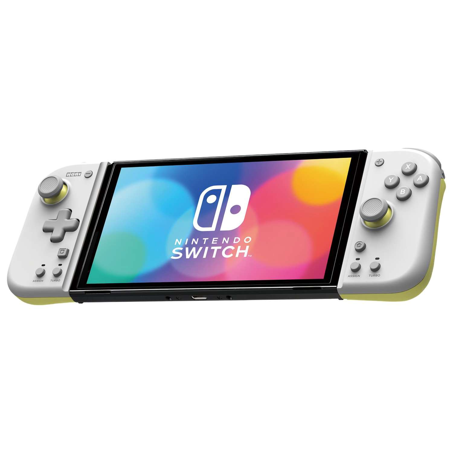 картинка Nintendo Switch Контроллеры Hori Split Pad Compact (Grey x Yellow) для консоли Switch (NSW-373U) магазин Одежда+ являющийся официальным дистрибьютором в России 