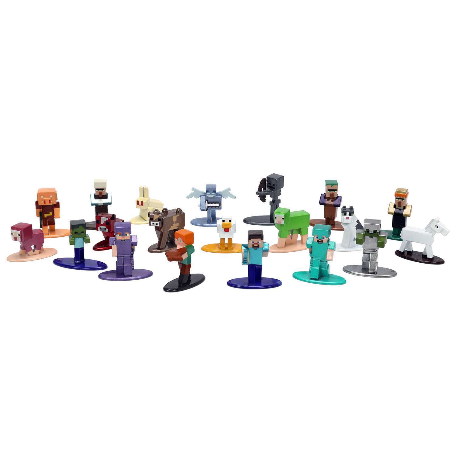 картинка Набор Фигурок Nano Metalfigs Майнкрафт wave 6  1.65" (20 шт.) 32502 магазин Одежда+ являющийся официальным дистрибьютором в России 