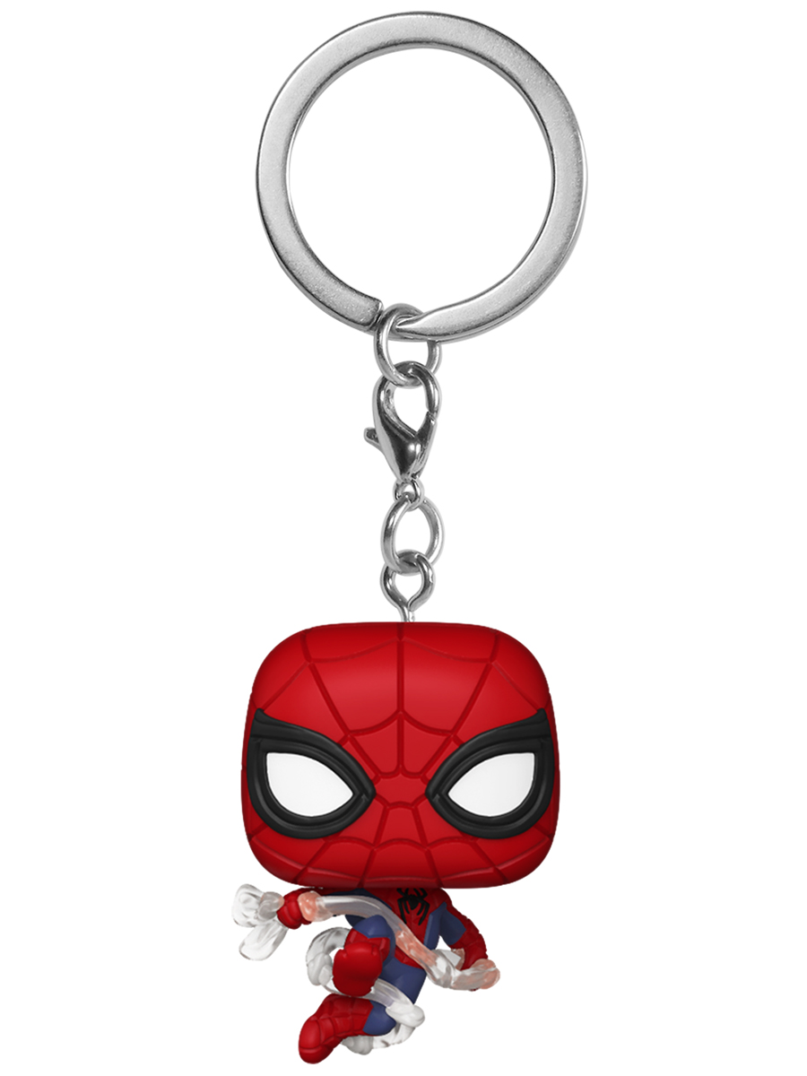 картинка Брелок Funko Pocket POP! Marvel Spider-Man Brand New Day Spider-Man 83962 магазин Одежда+ являющийся официальным дистрибьютором в России 