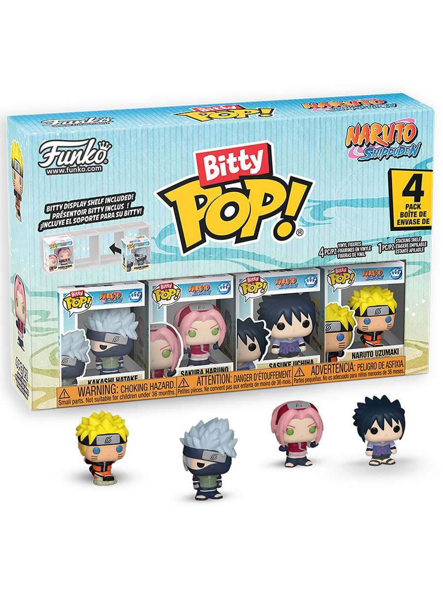 картинка Набор Funko Bitty POP! Naruto Shippuden Kakashi+Sakura+Sasuke+Naruto w/Chase 4шт 89863 магазин Одежда+ являющийся официальным дистрибьютором в России 