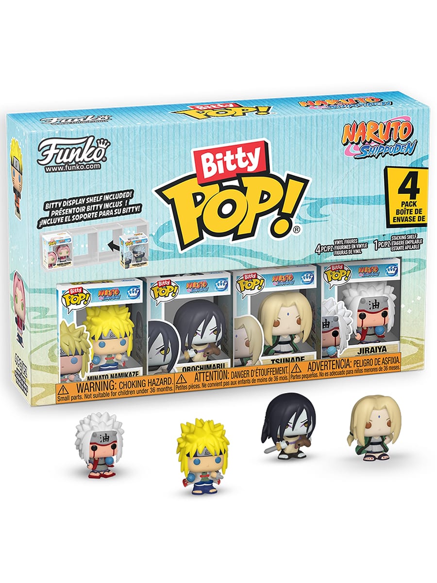картинка Набор Funko Bitty POP! Naruto Shippuden Minato+Orochimaru+Tsunade+Jiraiya w/Chase 4шт 89864 магазин Одежда+ являющийся официальным дистрибьютором в России 