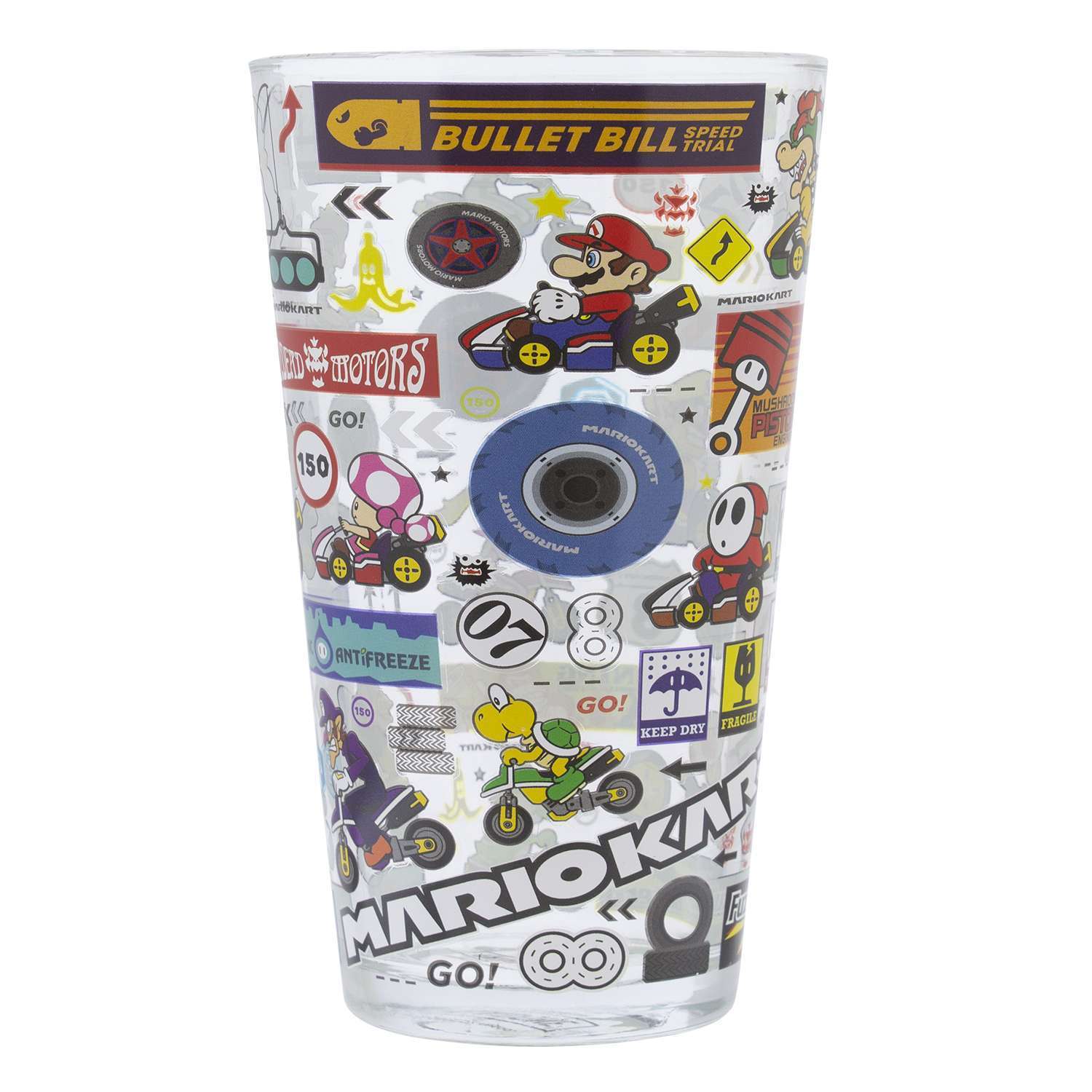 картинка Бокал стеклянный Super Mario Kart Glass 400 мл PP8325NN магазин Одежда+ являющийся официальным дистрибьютором в России 