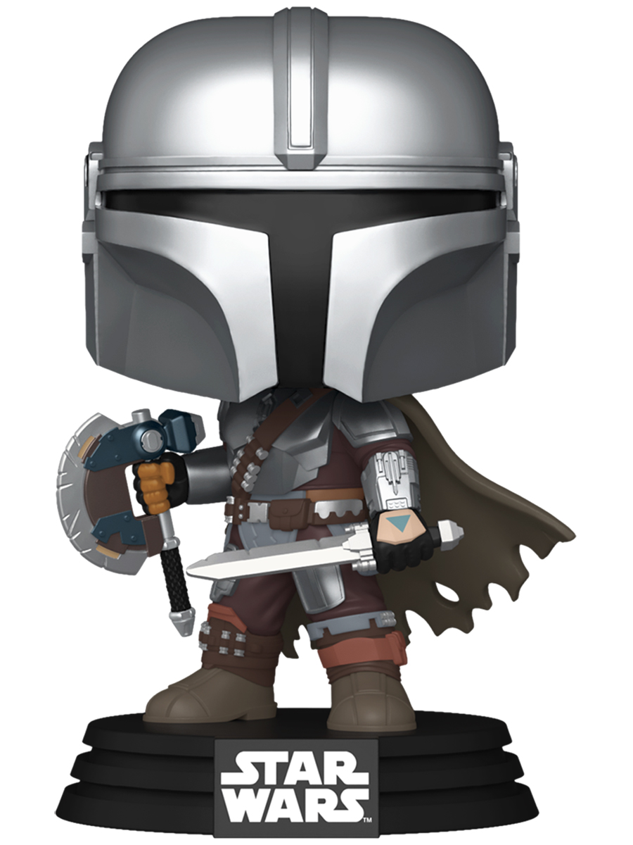 картинка Фигурка Funko POP! Bobble Star Wars M & G S2 Mandalorian (Dual Wield) (844) 90824 магазин Одежда+ являющийся официальным дистрибьютором в России 