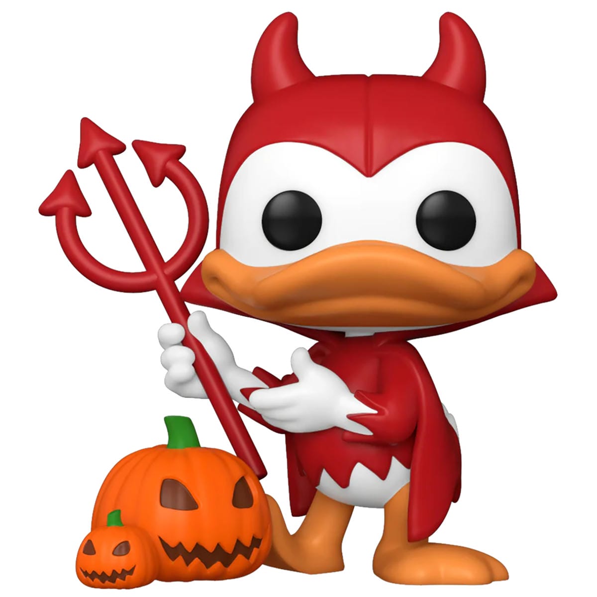 картинка Фигурка Funko POP! Disney Mickey and Friends Devil Donald w/Pumpkin w/(BLKLT)Chase (Exc) (1446)77398 магазин Одежда+ являющийся официальным дистрибьютором в России 