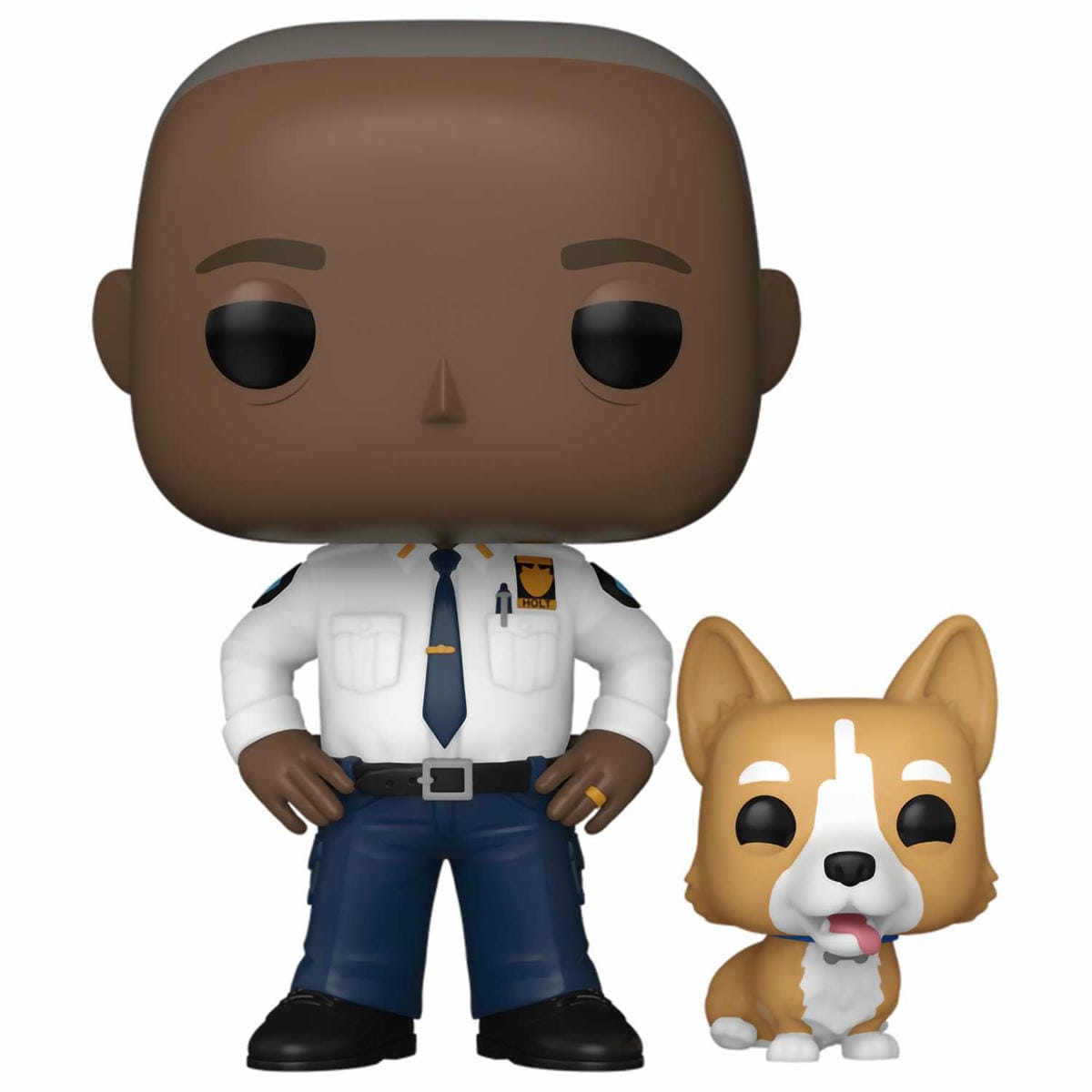 картинка Фигурка Funko POP! Brooklyn Nine-Nine Captain Ray Holt with Cheddar (1626) 61401 магазин Одежда+ являющийся официальным дистрибьютором в России 