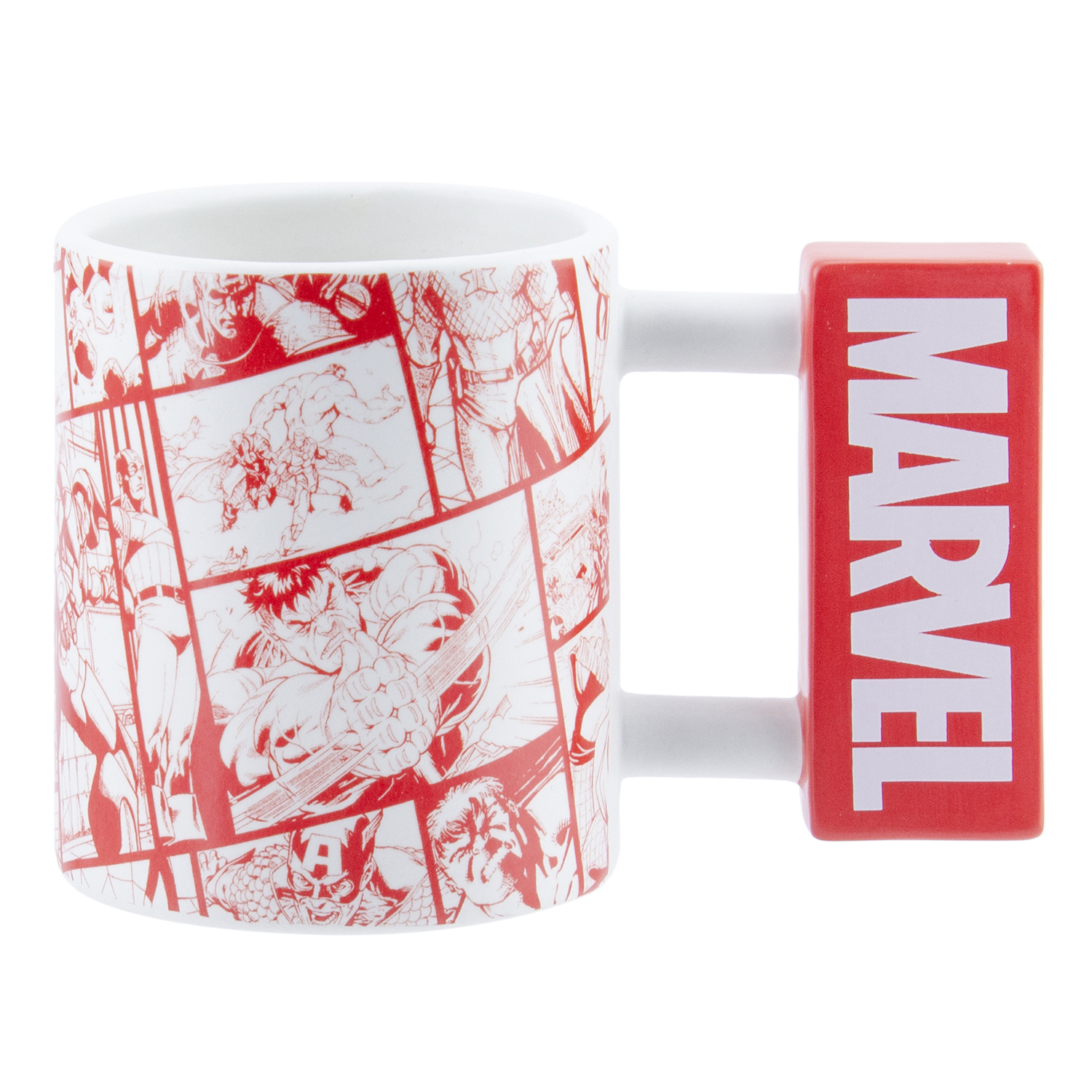 картинка Кружка Marvel Logo Shaped Mug 300ml PP7977MC магазин Одежда+ являющийся официальным дистрибьютором в России 