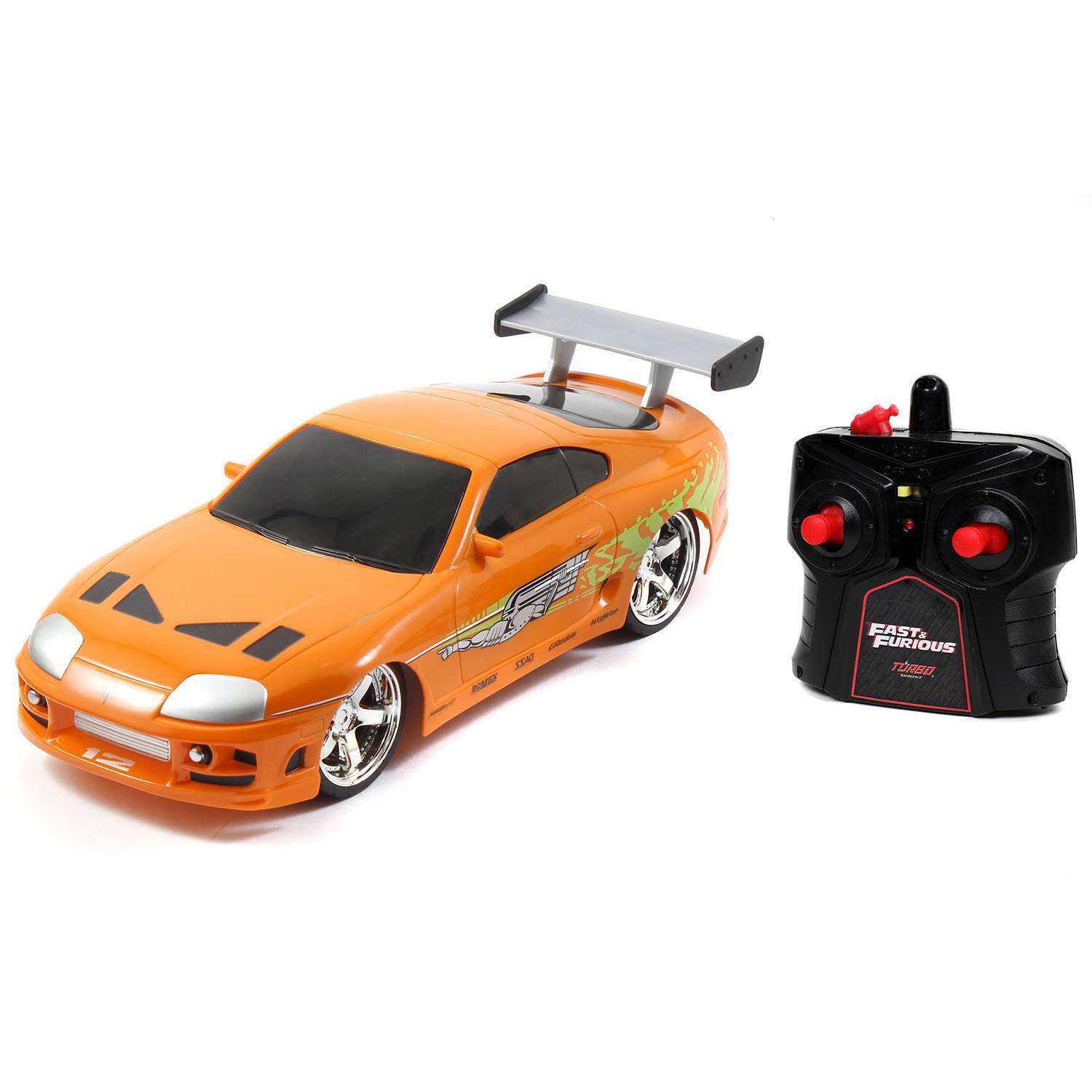 картинка Jada Toys Р/У Модель Машинки Форсаж 1:16 Fast & Furious R/C 1995 Toyota Supra-Orange 97582 магазин Одежда+ являющийся официальным дистрибьютором в России 