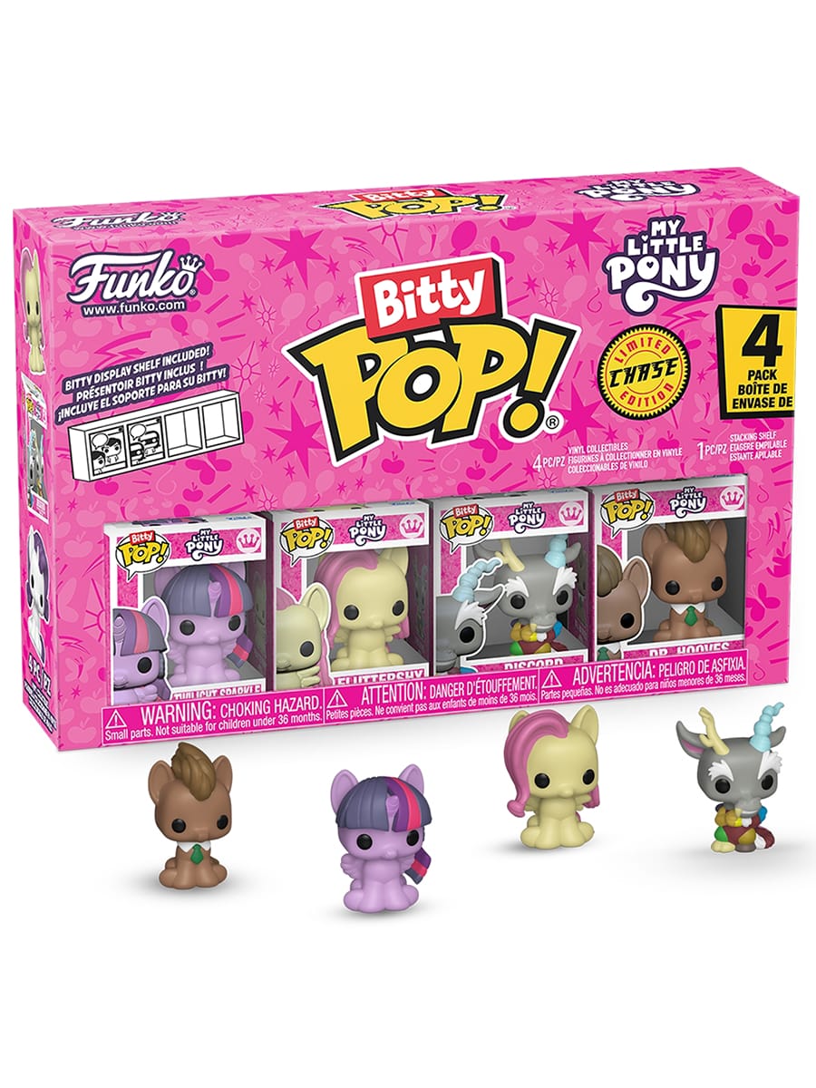 картинка Набор Funko Bitty POP! My Little Pony Twilight+Fluttershy+Discord+Dr. Hooves w/Chase 4шт 89580 магазин Одежда+ являющийся официальным дистрибьютором в России 