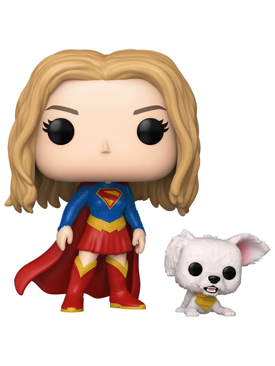 картинка Фигурка Funko POP! Heroes Supergirl Supergirl with Puppy Krypto (633) 90801 магазин Одежда+ являющийся официальным дистрибьютором в России 
