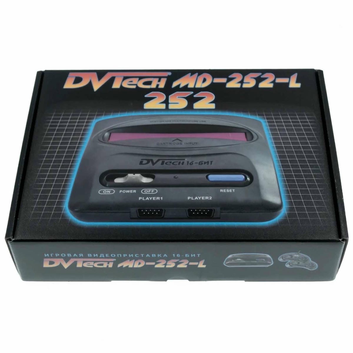 картинка Игровая приставка 16-бит DVTech MD lit 252 игры магазин Одежда+ являющийся официальным дистрибьютором в России 