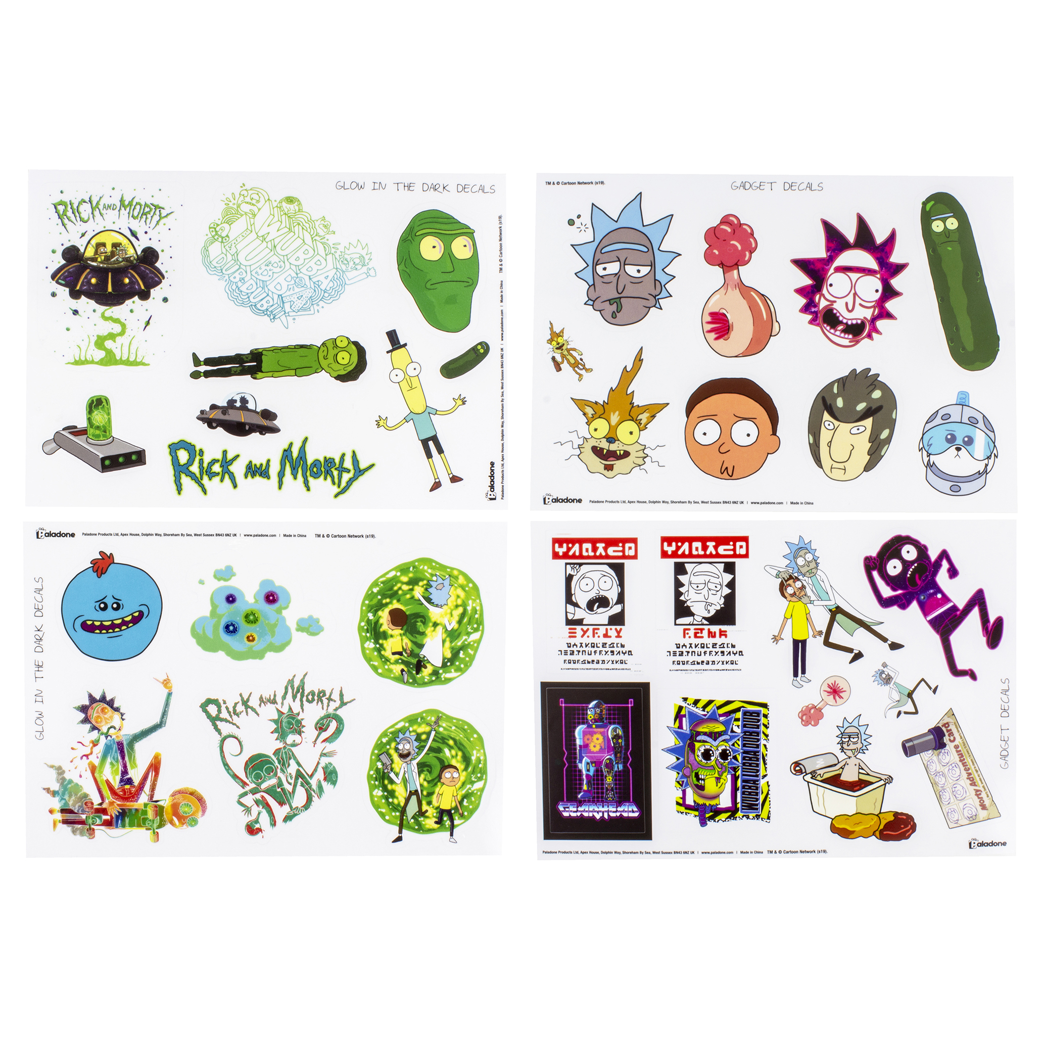 картинка Наклейки Rick and Morty Gadget Decals PP4841RM магазин Одежда+ являющийся официальным дистрибьютором в России 