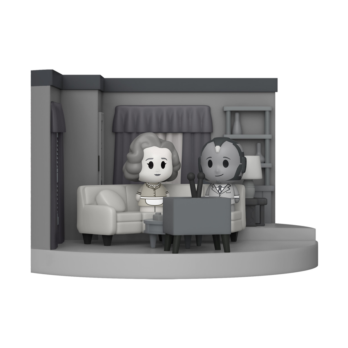 картинка Фигурка Funko Mini Moments Marvel WandaVision Living Room 50s Wanda & Vision (Exc) 60664 магазин Одежда+ являющийся официальным дистрибьютором в России 