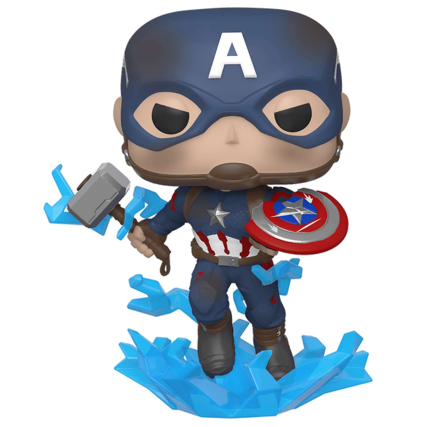 картинка Фигурка Funko POP! Bobble Marvel Avengers Endgame Captain America w/Broken Shield&Mjolnir (573)45137 магазин Одежда+ являющийся официальным дистрибьютором в России 