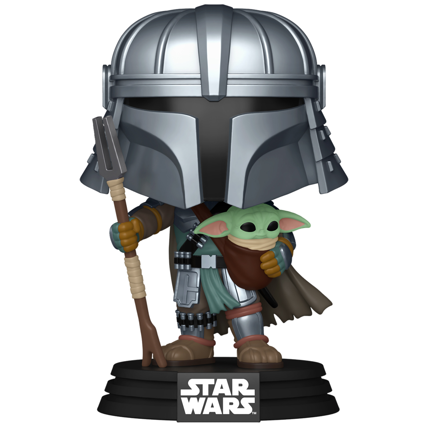 картинка Фигурка Funko POP! Bobble Star Wars SWI Convention Mandalorian w/Grogu (Exc) (772) 85188 магазин Одежда+ являющийся официальным дистрибьютором в России 