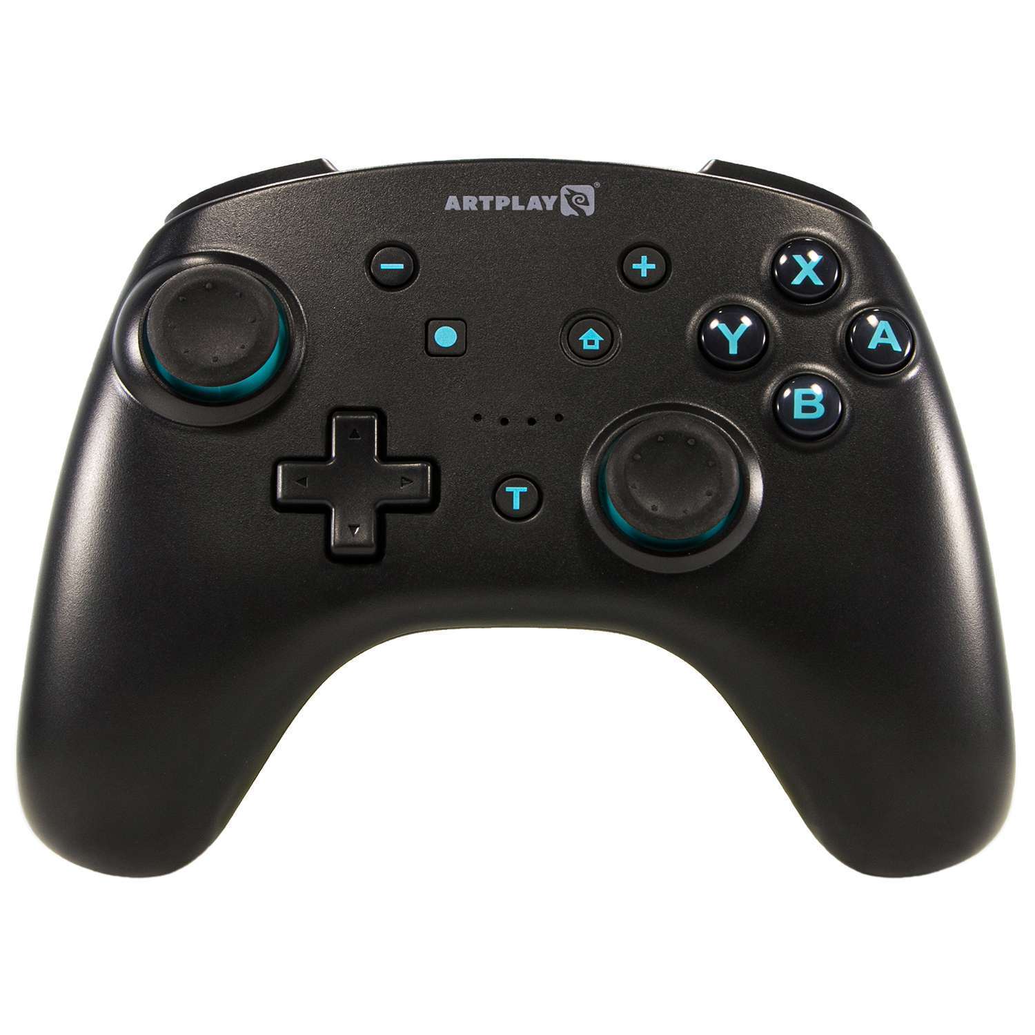картинка Геймпад Artplays NS65 для Nintendo Switch/PC, черно-бирюзовый (модель: N12-F, 2,4G, li-ion, NFC, dualvibro) магазин Одежда+ являющийся официальным дистрибьютором в России 