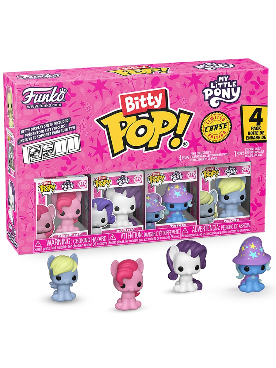картинка Набор Funko Bitty POP! My Little Pony Pinkie Pie+Rarity+Trixie+Derpy w/Chase 4шт 89581 магазин Одежда+ являющийся официальным дистрибьютором в России 