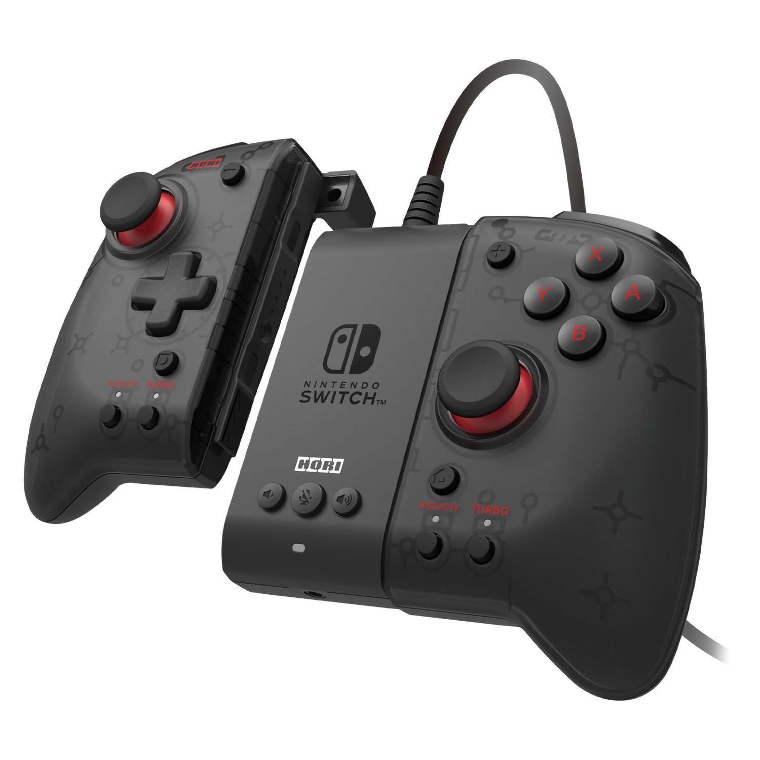 картинка Nintendo Switch Контроллеры Hori Split Pad Pro Attachment Set (Black) для консоли Switch (NSW-371U) магазин Одежда+ являющийся официальным дистрибьютором в России 