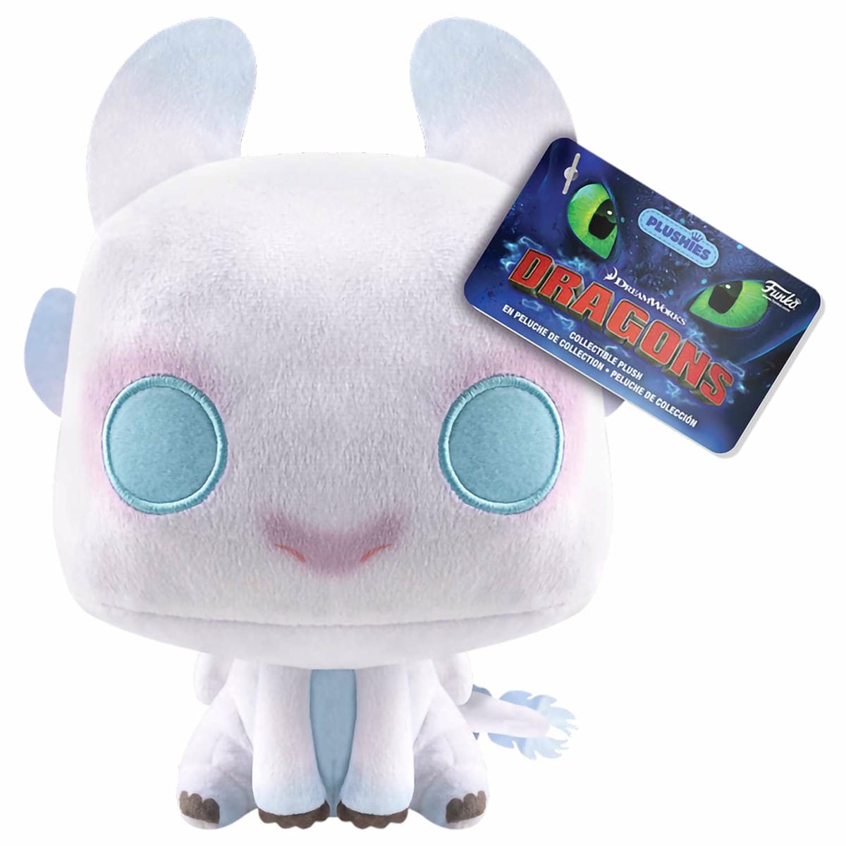 картинка Фигурка плюшевая Funko Plush How to Train Your Dragon Light Fury 7" 81182 магазин Одежда+ являющийся официальным дистрибьютором в России 