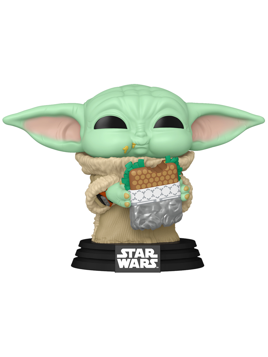 картинка Фигурка Funko POP! Bobble Star Wars M & G Grogu with Food (841) 90821 магазин Одежда+ являющийся официальным дистрибьютором в России 