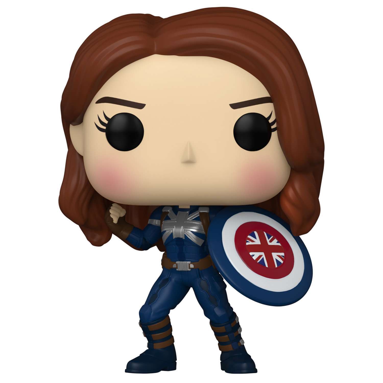 картинка Фигурка Funko POP! Bobble Marvel What If Captain Carter Stealth Suit (968) 58653 магазин Одежда+ являющийся официальным дистрибьютором в России 