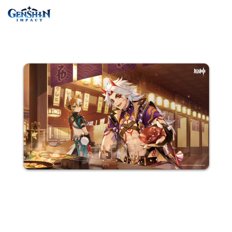 картинка Коврик для мыши 40*70 см Genshin Impact Desk Mat Oni Royale 6974696618952 магазин Одежда+ являющийся официальным дистрибьютором в России 