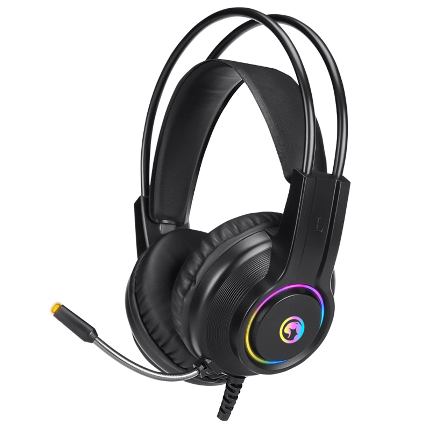 картинка PC Игровая гарнитура Marvo HG8935 USB 2.0 Gaming Headset с подсветкой, ПК магазин Одежда+ являющийся официальным дистрибьютором в России 