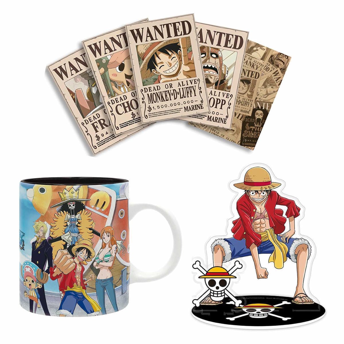 картинка Набор подарочный ONE PIECE Кружка 320мл + Акриловая фигурка + Открытки Luffy ABYPCK283 магазин Одежда+ являющийся официальным дистрибьютором в России 