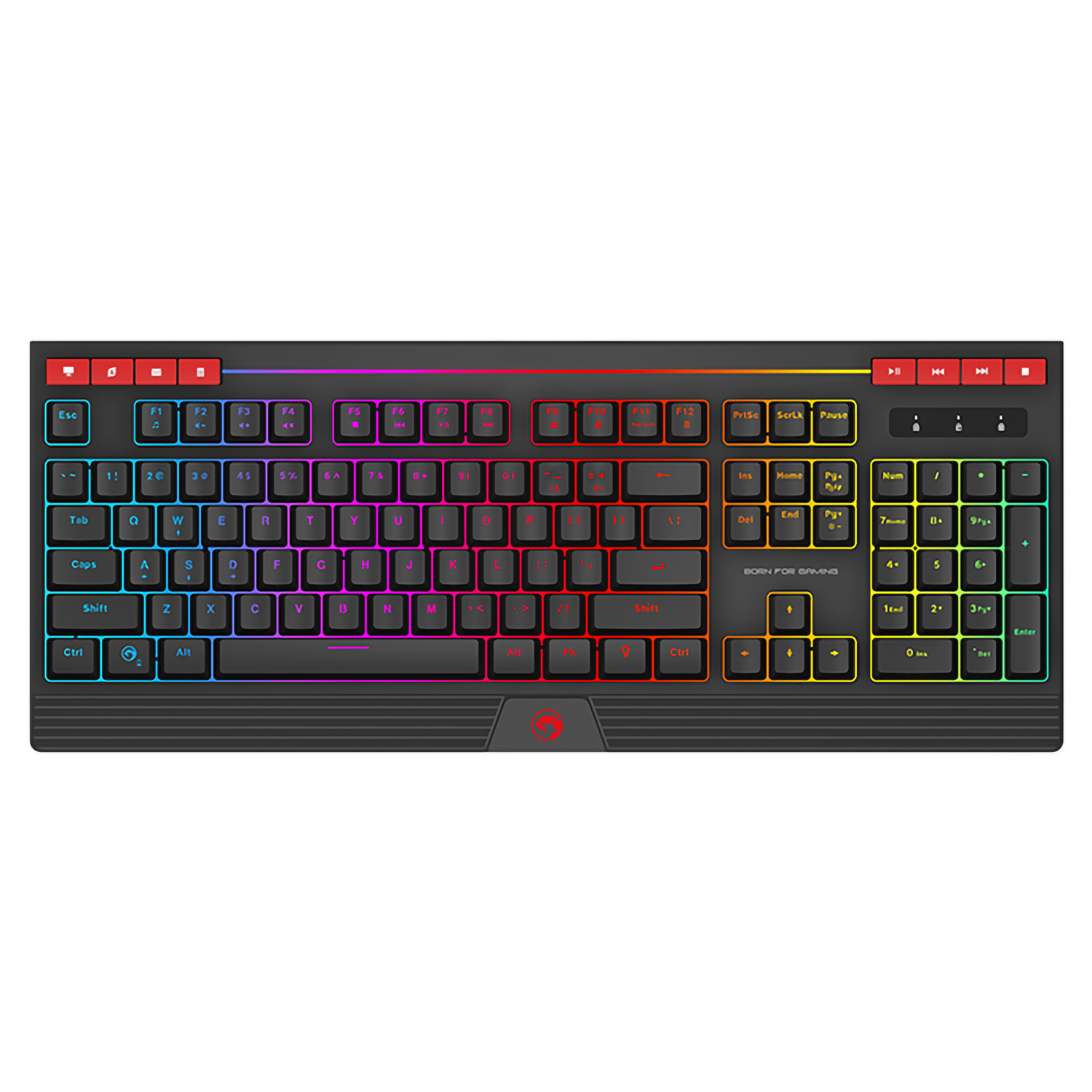 картинка PC Игровая клавиатура Marvo KG880 USB Gaming с подсветкой, ПК магазин Одежда+ являющийся официальным дистрибьютором в России 