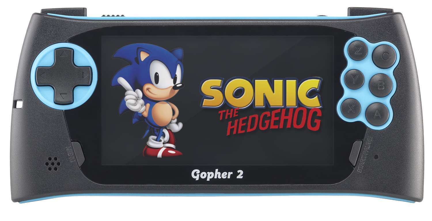 картинка Игровая консоль SEGA Genesis Gopher 2 LCD 4.3" +500 игр (синяя) магазин Одежда+ являющийся официальным дистрибьютором в России 