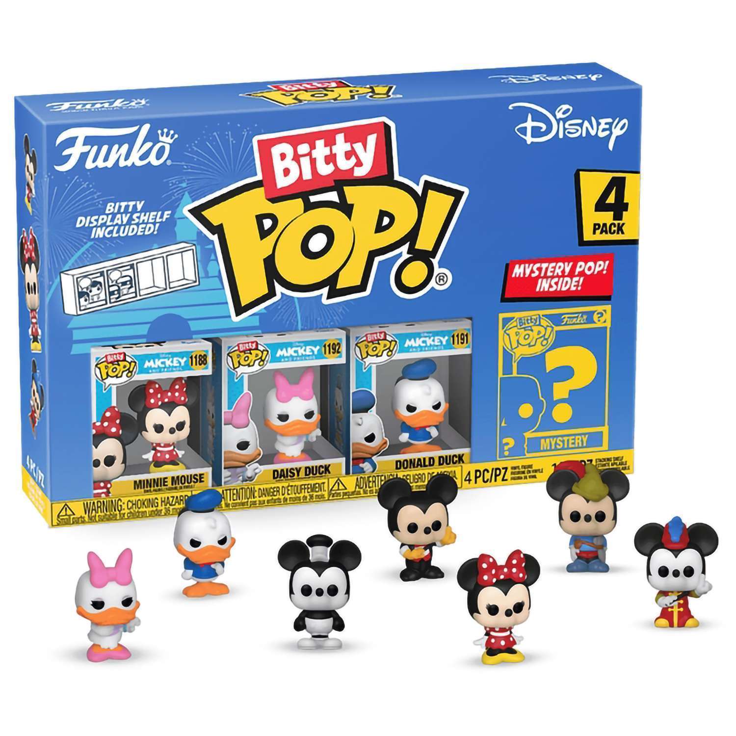 картинка Фигурка Funko Bitty POP! Disney S2 Minnie Mouse+Daisy Duck+Donald Duck+Mystery (1 of 4) 4PK 71320 магазин Одежда+ являющийся официальным дистрибьютором в России 